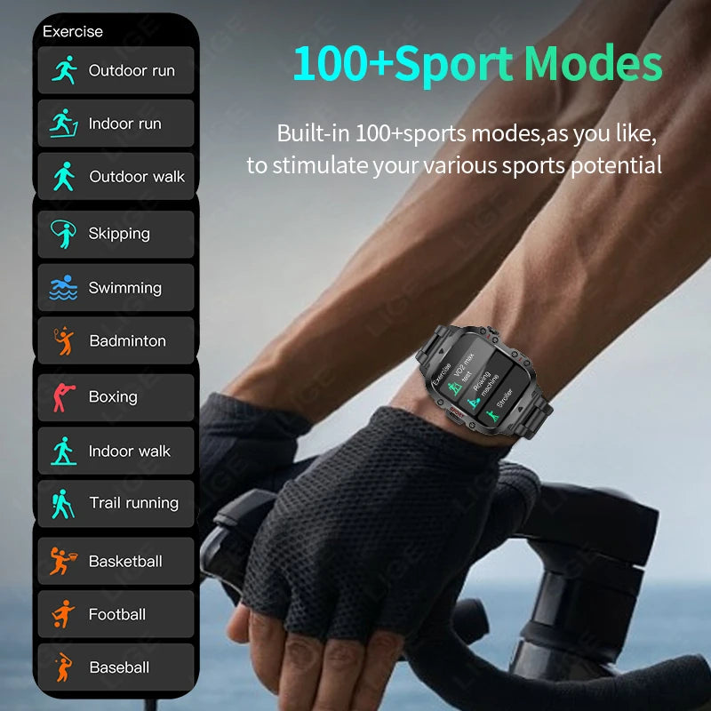 2024 New For Xiaomi Military Smart Watch Men IP68 5ATM