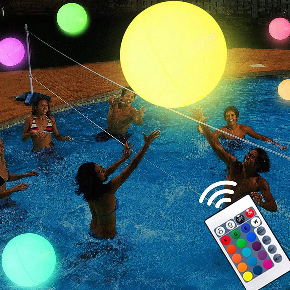 Garden Luminous LED Ball Remote Control Inflatable Beach Decoration