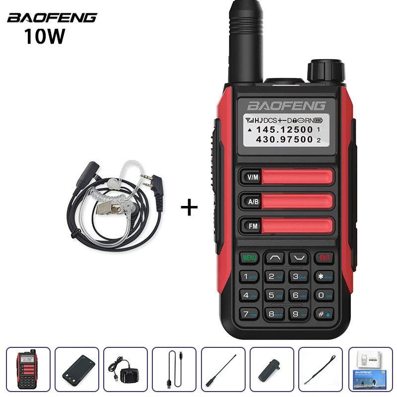 Baofeng UV-16 IP68 Waterproof Walkie Talkie Dual Band High Power Radio Long Range VHF UHF Two Way Radio with Scanner