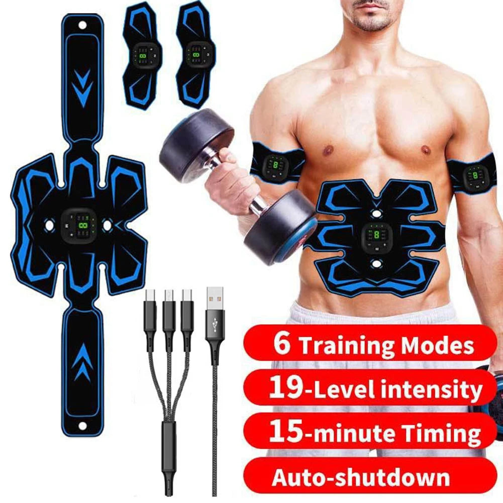 APWIKOGER EMS Electric Smart Trainer Belt With LED Display MassagerForWeightLoss