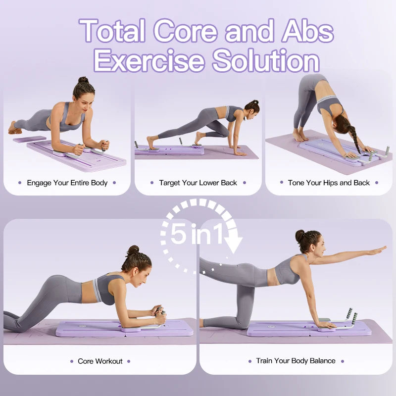 Multifunctional Ab Exercise Board Home Pilates , Core and Ski Trainer Reformer for Core and Abdominal Strength
