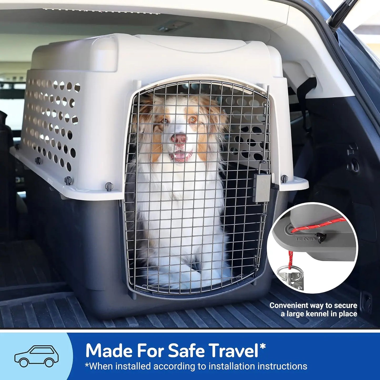 Portable Dog Crate for Secure Pet Travel and Home Safety