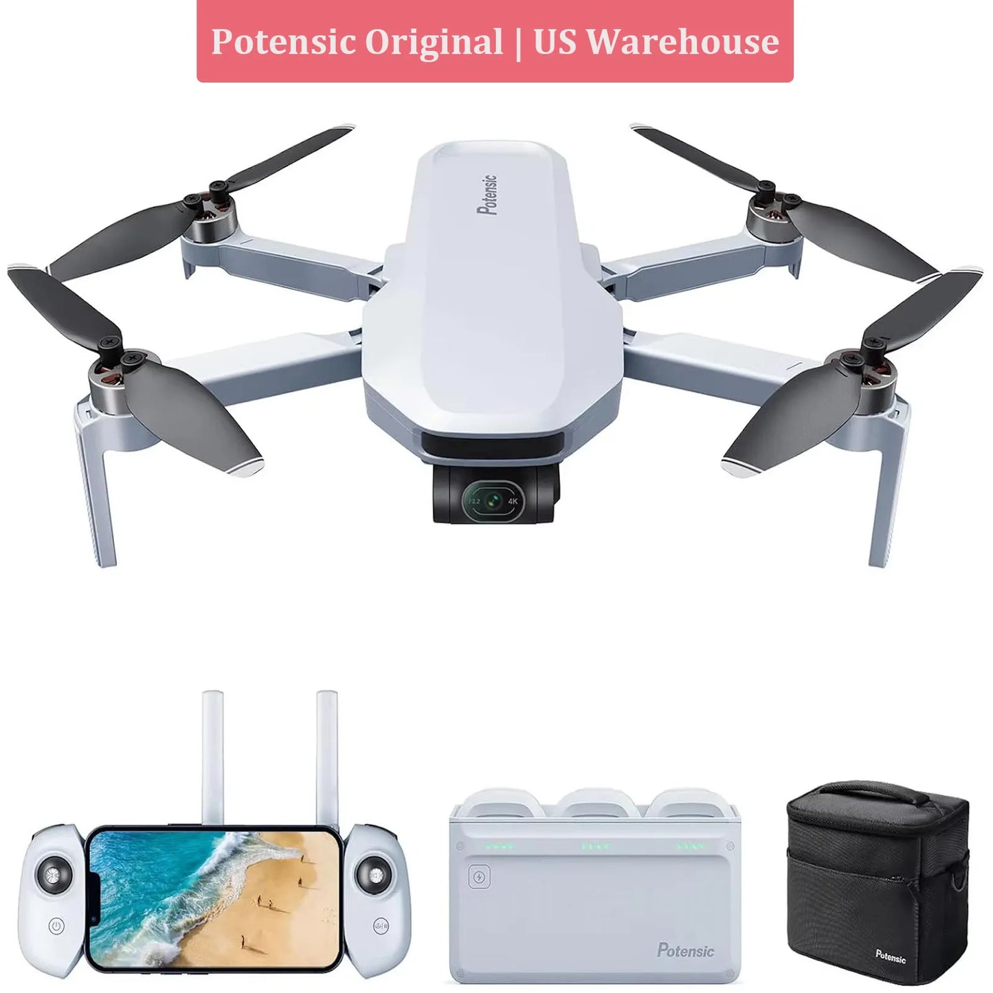 Potensic ATOM 3-Axis Gimbal 4K GPS Drones Under 249g