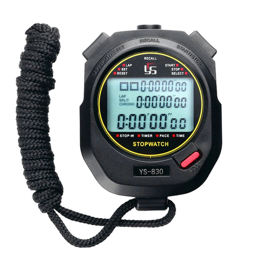 Professional Handheld Digital Stopwatch Timer with 0.01s Precision and Multifunctional Sports Training Chronograph