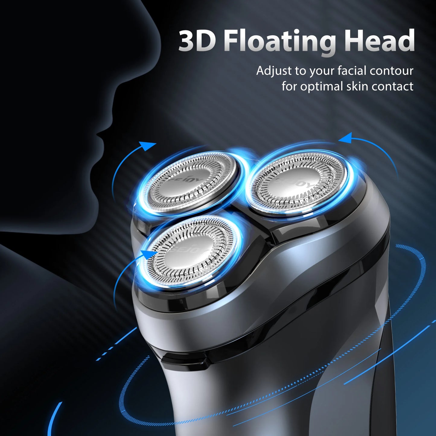 Sejoy USB Electric Shaver For Men Waterproof Razor Pro