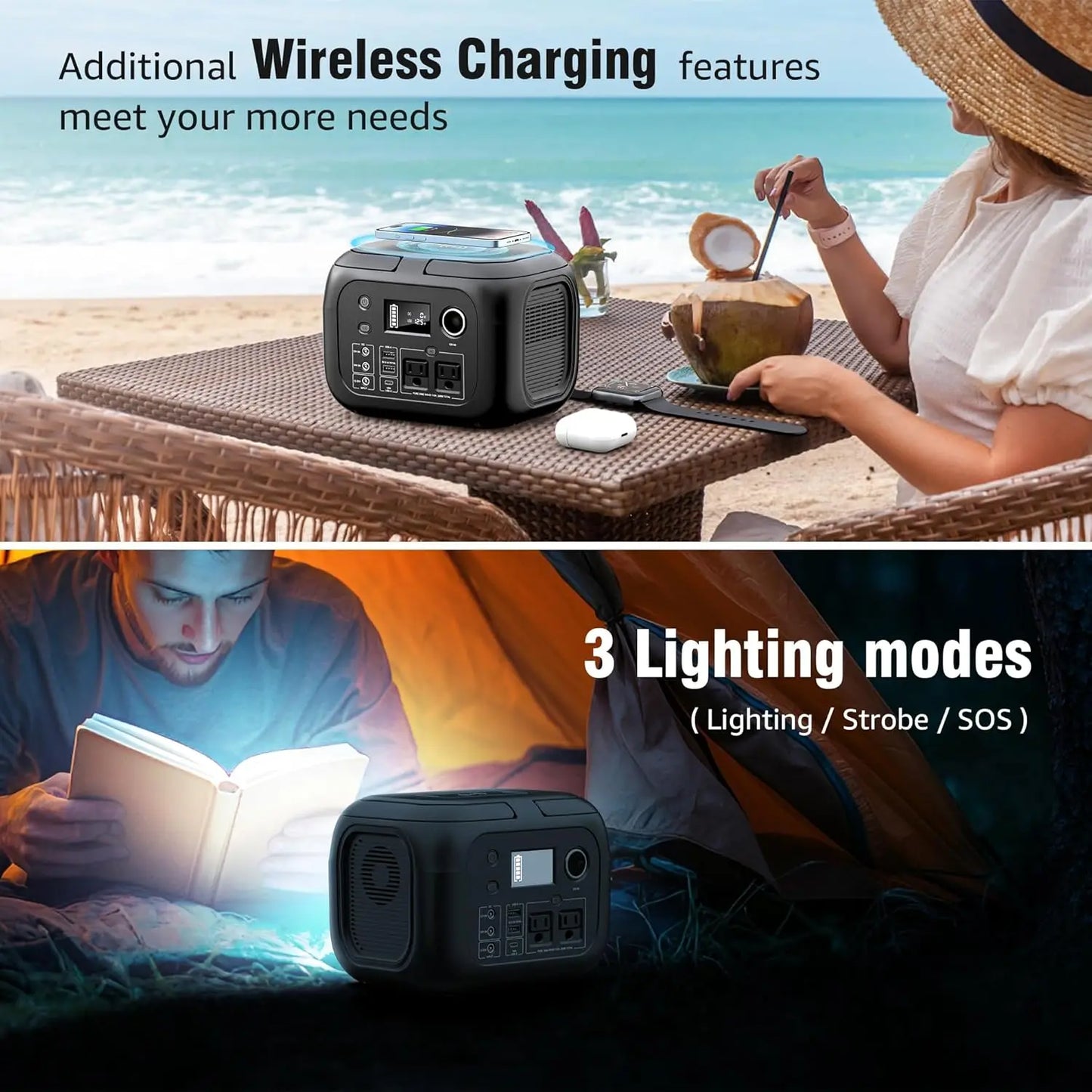 Portable Power Station with Solar Panels for Outdoor Adventures