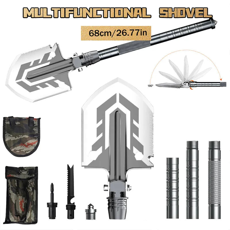 Folding Shovel Camping Multifunction Stainless Steel Tool