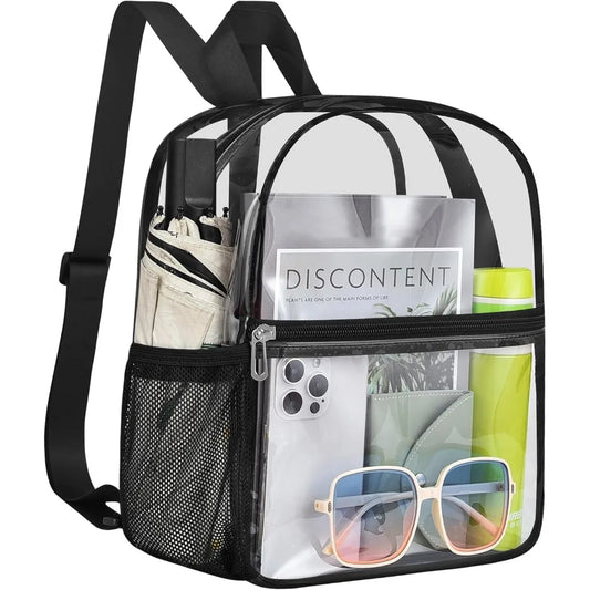 Stadium Approved Clear Mini Backpack 12x12x6 for Events