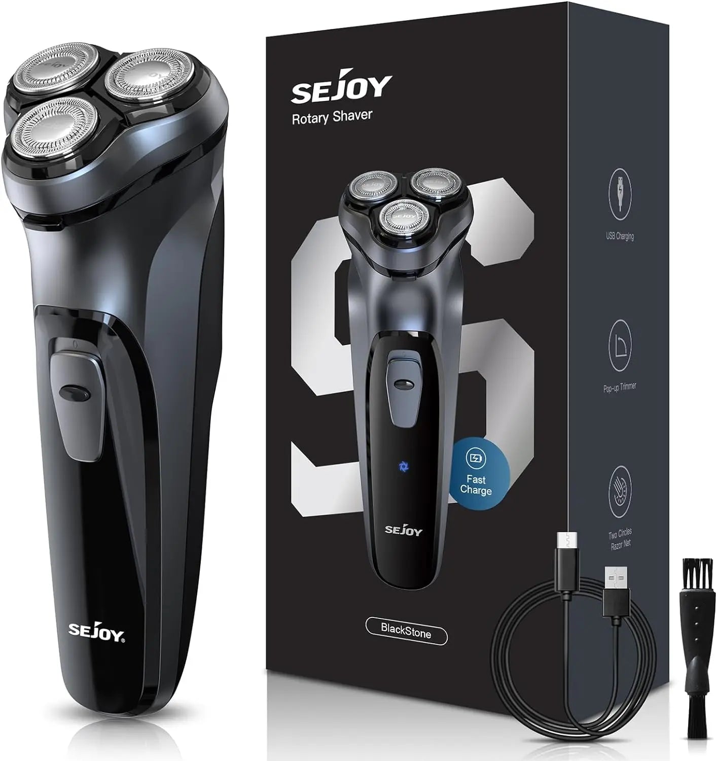 Sejoy USB Electric Shaver For Men Waterproof Razor Pro