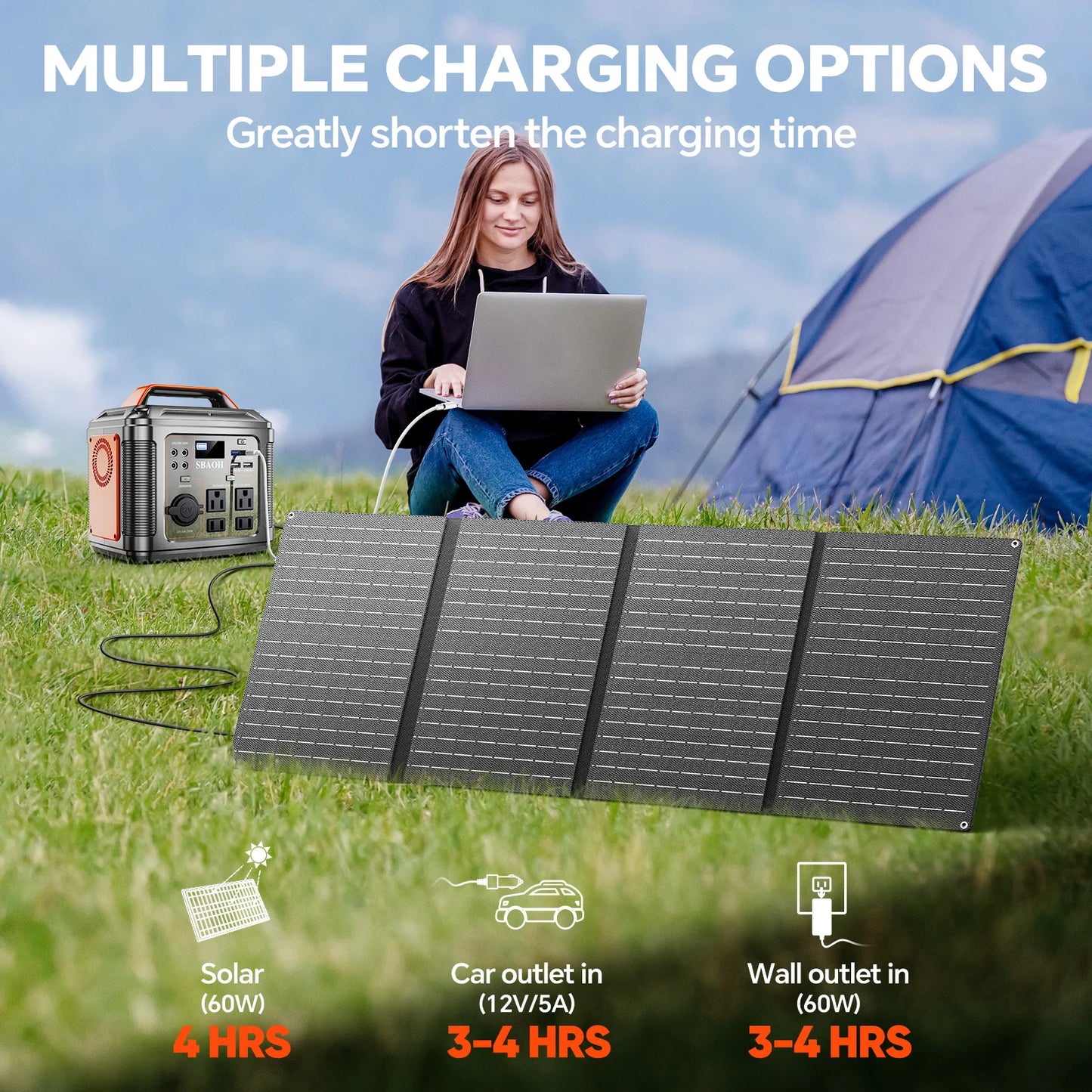 Portable Power Station for Camping and Emergency Backup Use