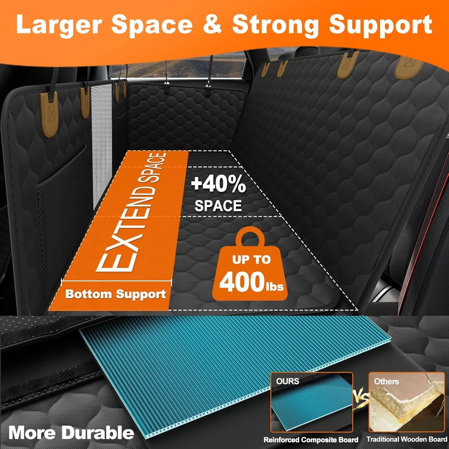 Waterproof Pet Travel Accessories Foldable Dog Car Seat Car Pet Seat Safety Hammock Trunk Mat