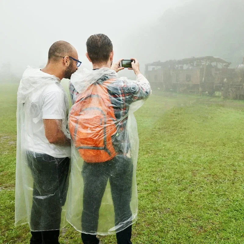 Transparent Emergency Waterproof Raincoat for Hiking, Sports Events