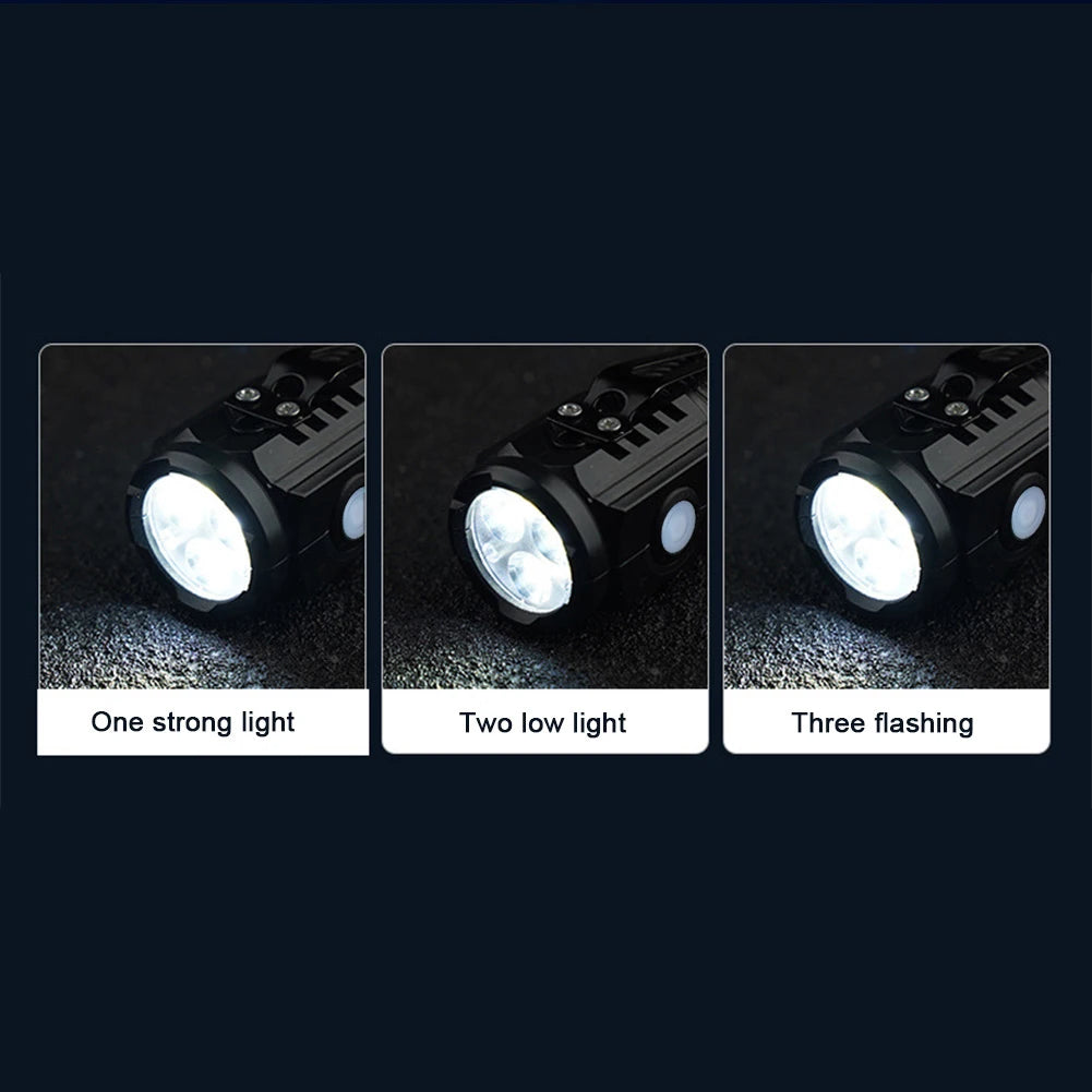 Hat Clip Light USB C Rechargeable Hands-Free Flashlight