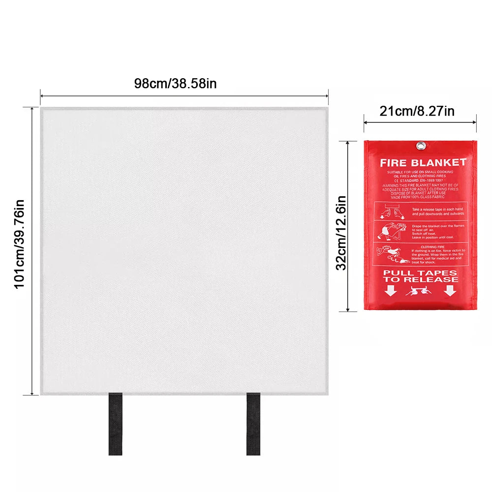 Emergency Fire Blanket Flame Retardant Survival Safety Cover
