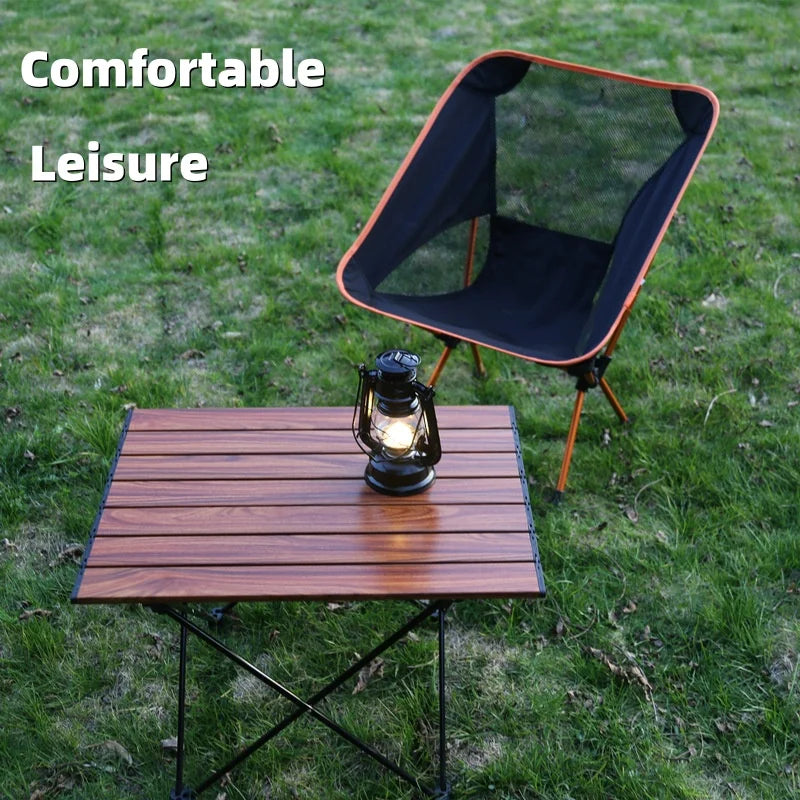 LISM Portable Aluminum Folding Chair With Side Pockets