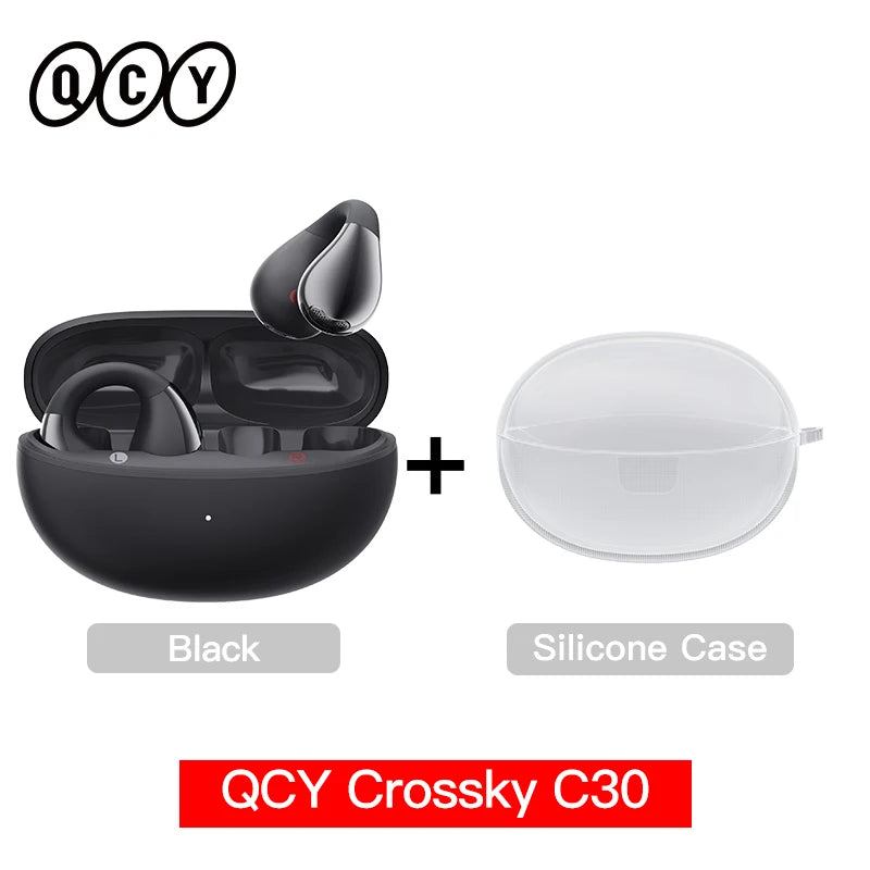 Earphones Crossky C30 Ear Clip Bluetooth 5.4 TWS Headphones by QCY