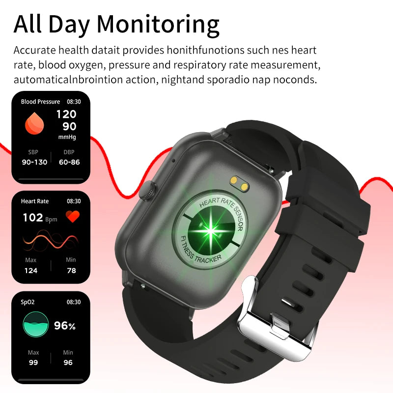 LIGE Waterproof Smart Watch Bluetooth Call For Women Men