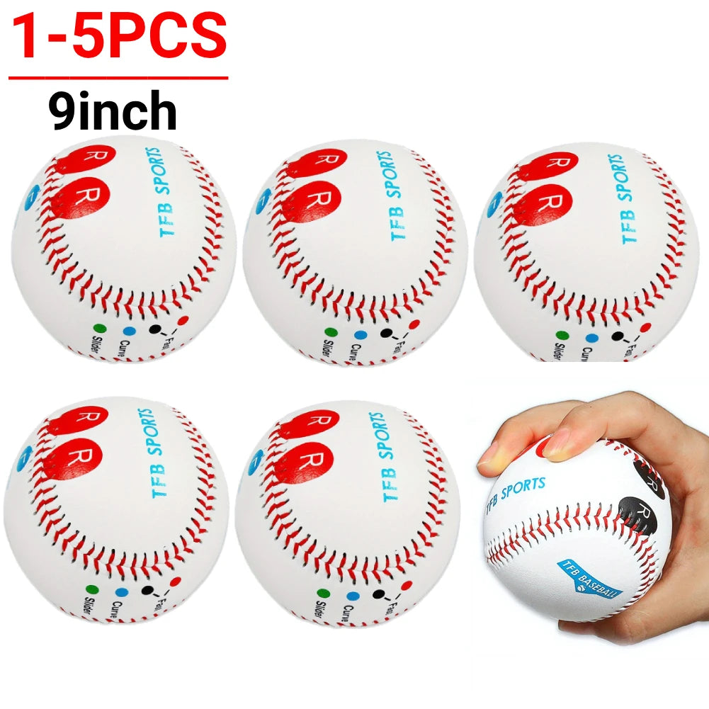 Pitch Training Baseball with Finger Placement Markers for Practice, 1 to 5 pcs.