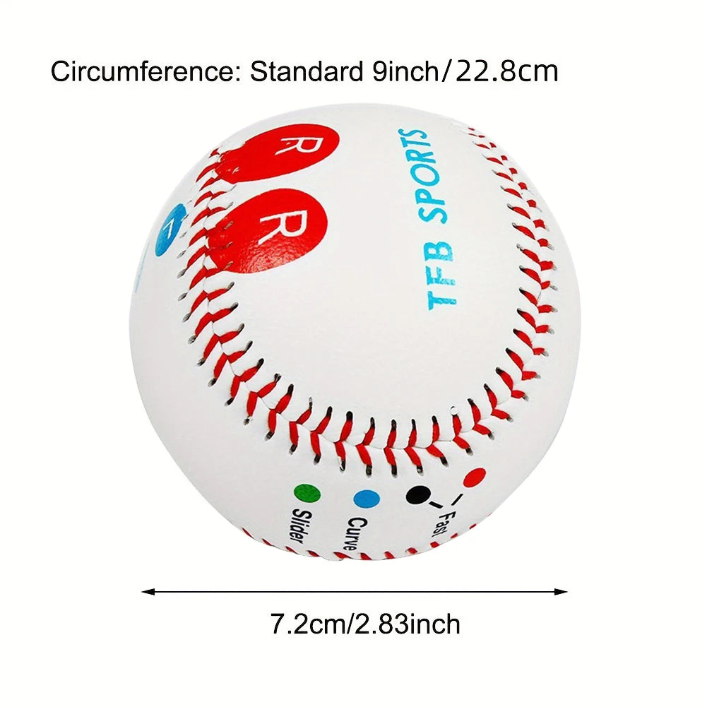 Pitch Training Baseball with Finger Placement Markers for Practice, 1 to 5 pcs.