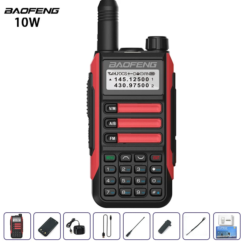 Baofeng UV-16 IP68 Waterproof Walkie Talkie Dual Band High Power Radio Long Range VHF UHF Two Way Radio with Scanner