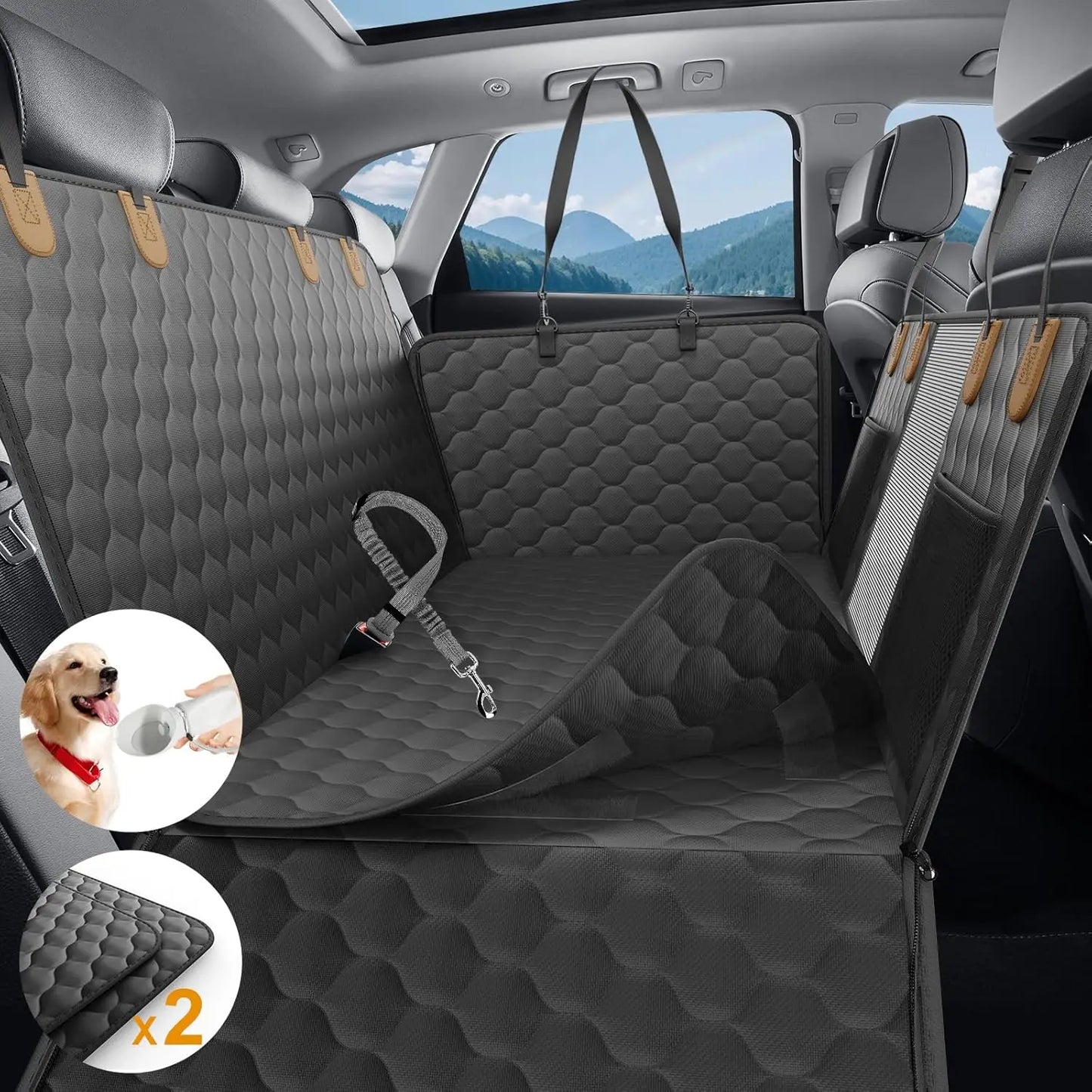 Waterproof Pet Travel Accessories Foldable Dog Car Seat Car Pet Seat Safety Hammock Trunk Mat