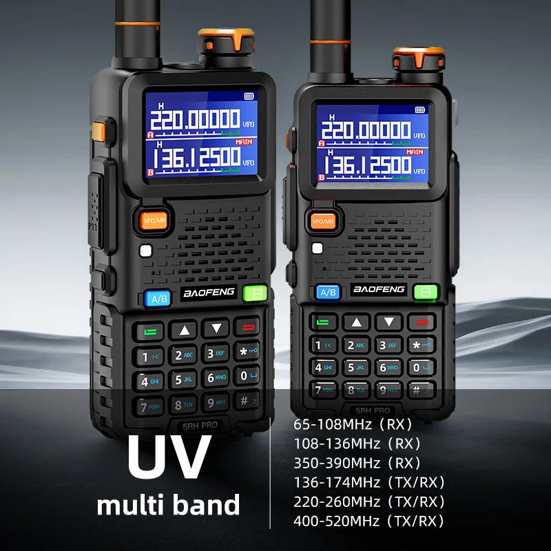 Baofeng 5RH Pro GPS Handheld Radio High Power Walkie Talkie