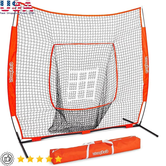 7ft x 7ft Baseball Softball Net Hitting Pitching Aid Durable