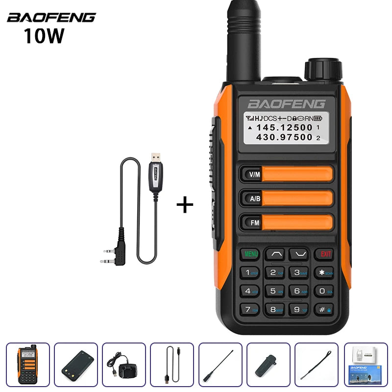 Baofeng UV-16 IP68 Waterproof Walkie Talkie Dual Band High Power Radio Long Range VHF UHF Two Way Radio with Scanner