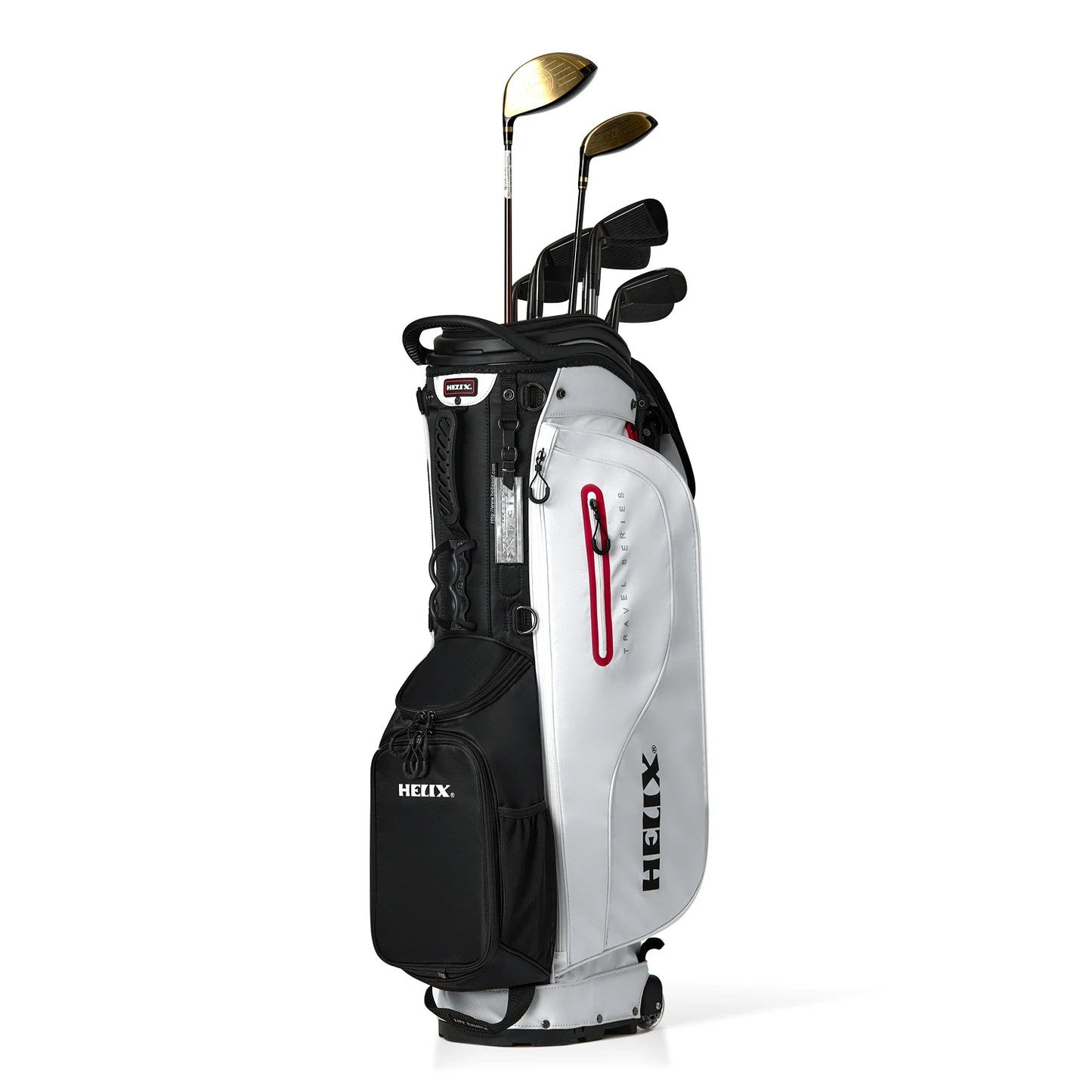 Helix Golf Stand Bag With Retractable Top Cover And Wheels