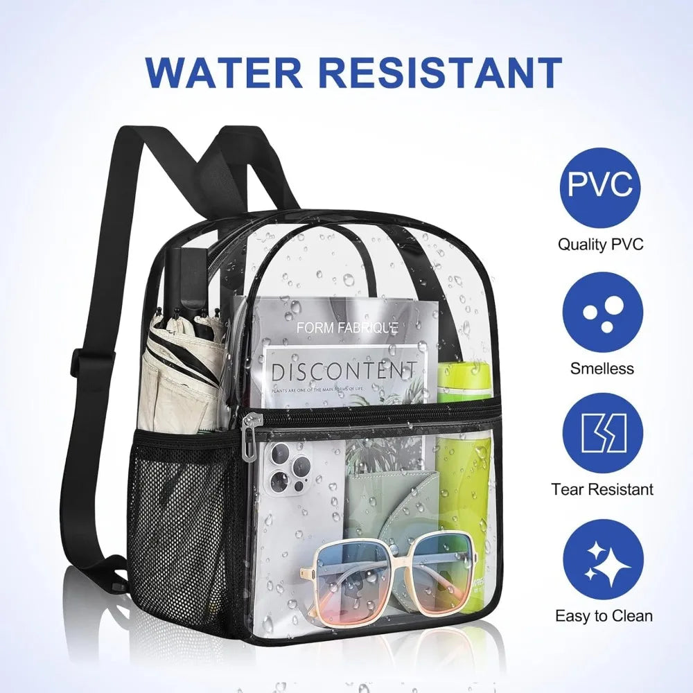 Stadium Approved Clear Mini Backpack 12x12x6 for Events