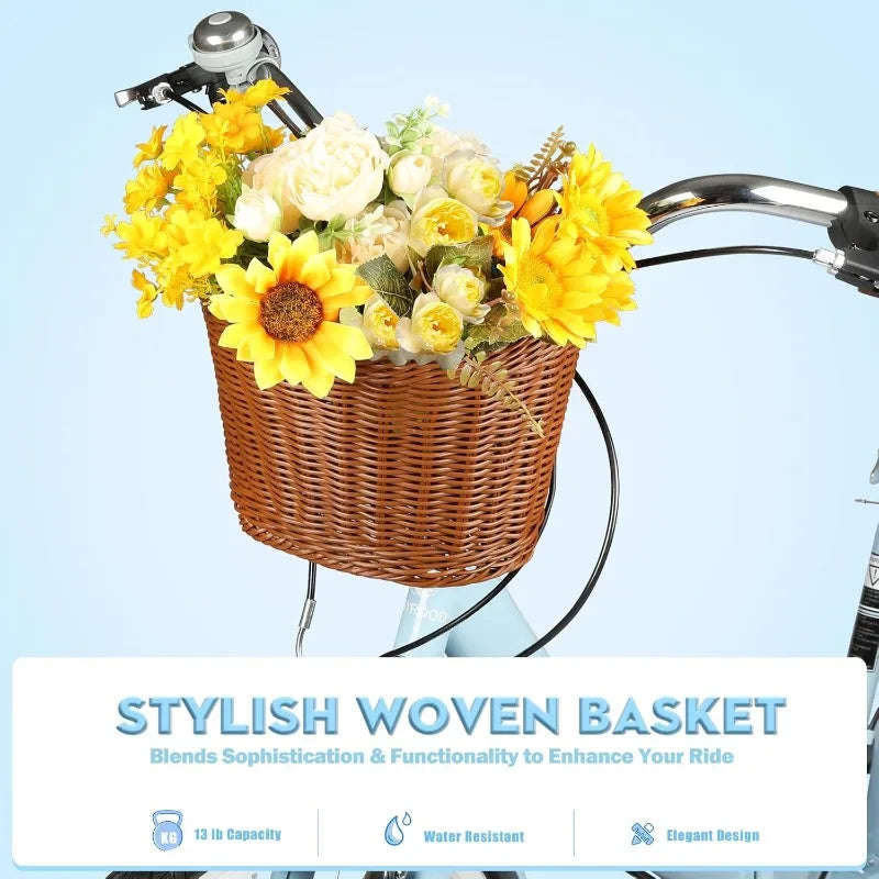 Folding Commuter/Beach Cruiser Bike Women 7 Speed