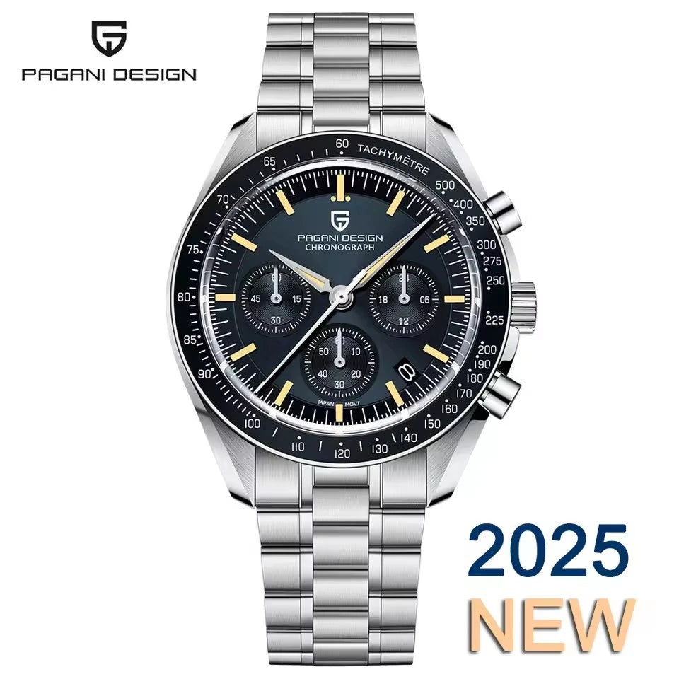 Pagani Design V5 Mens Watch Chronograph Stainless Steel