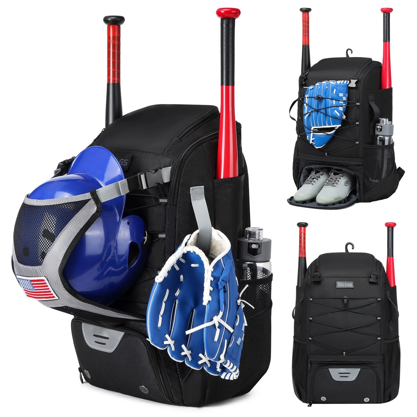 Baseball Backpack with Shoe Compartment for Youth Athletes