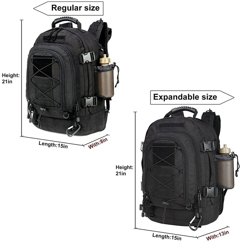 LQARMY 60L Military Tactical Backpack for Outdoor Travels