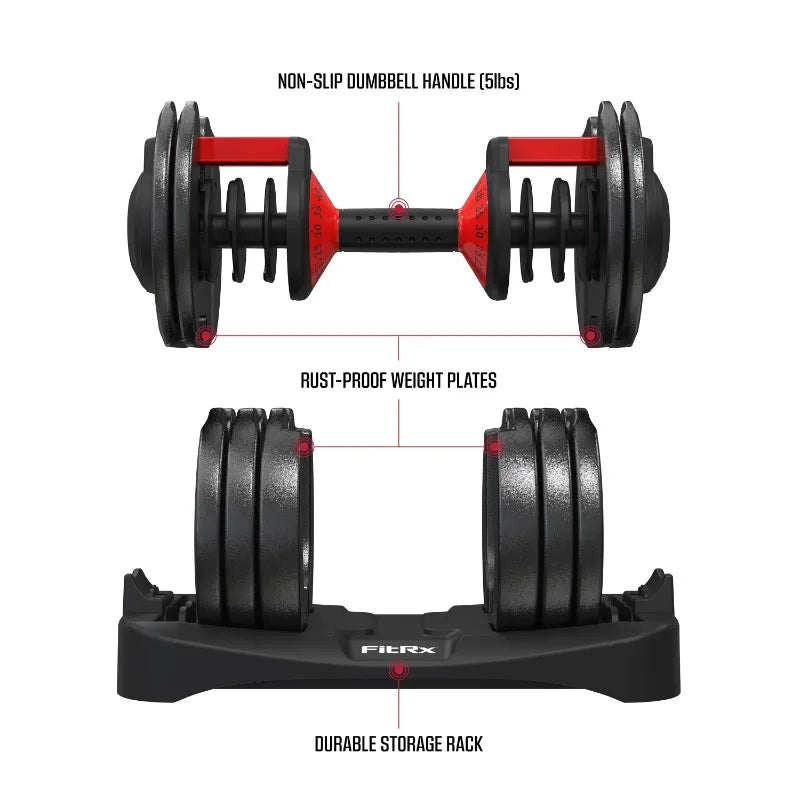Adjustable Dumbbell Set,2 in 1 Adjustable Dumbbell Set with Iron Handle