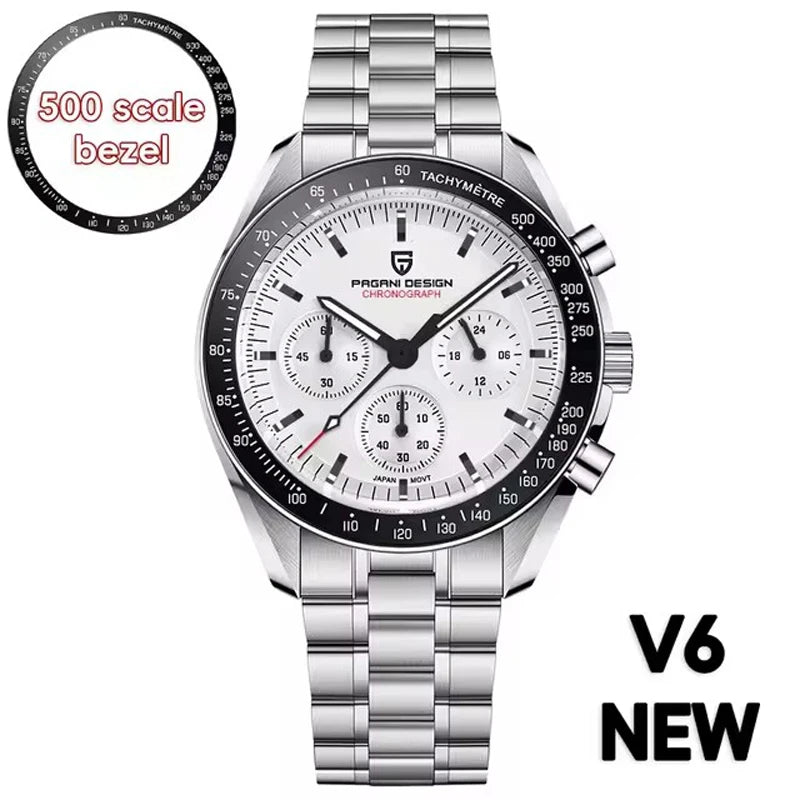 Pagani Design V5 Moon Mens Luxury Quartz Chronograph Watch