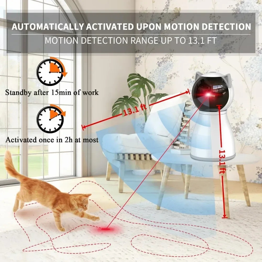 Automatic Laser Cat Toy with Random Motion for Indoor Fun