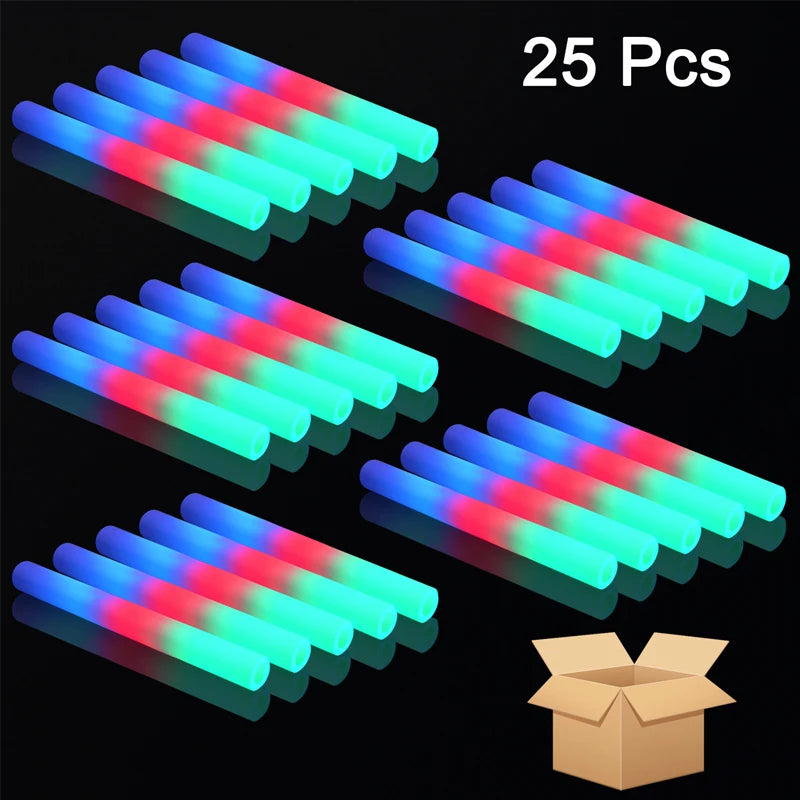 Electronic LED Foam Glow Sticks Party Supplies Accessories