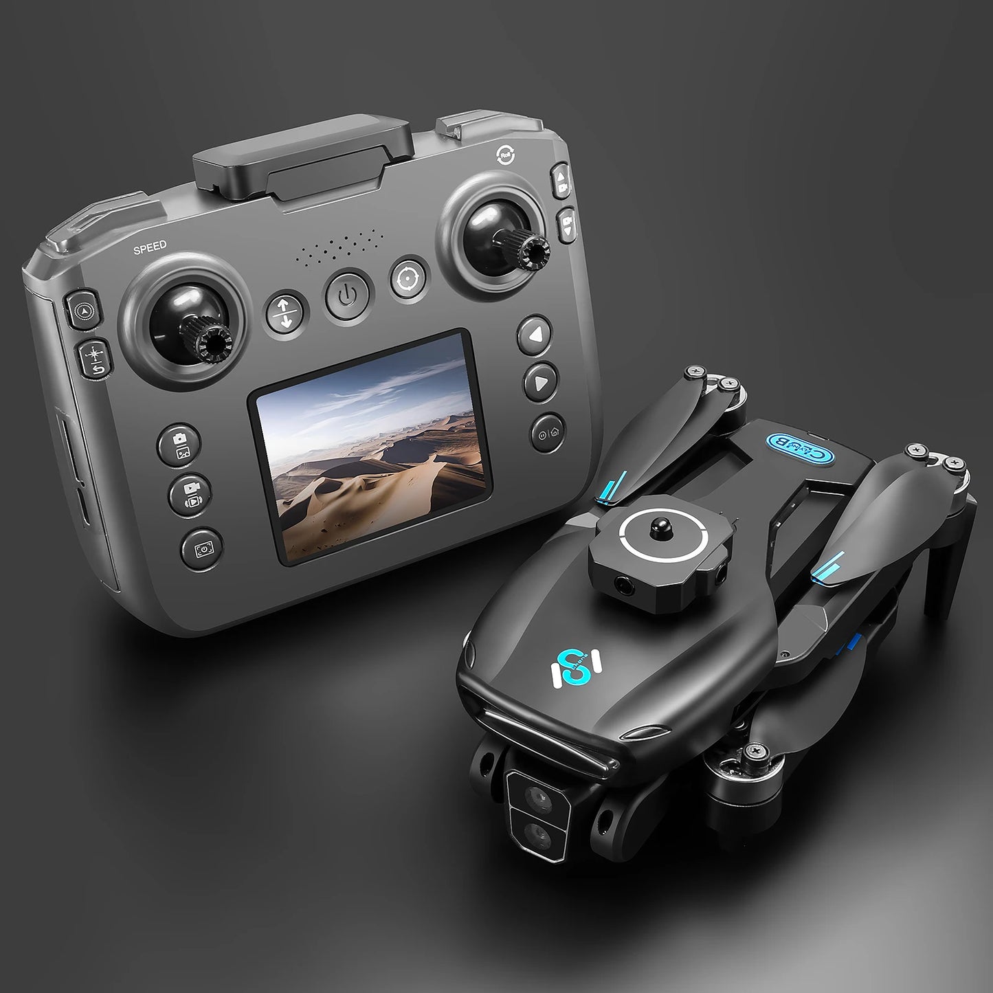 Dual Camera Brushless Drone with Obstacle Avoidance and Remote Control