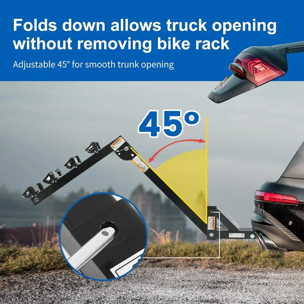 Hitch Mount 4 Bike Rack For Cars