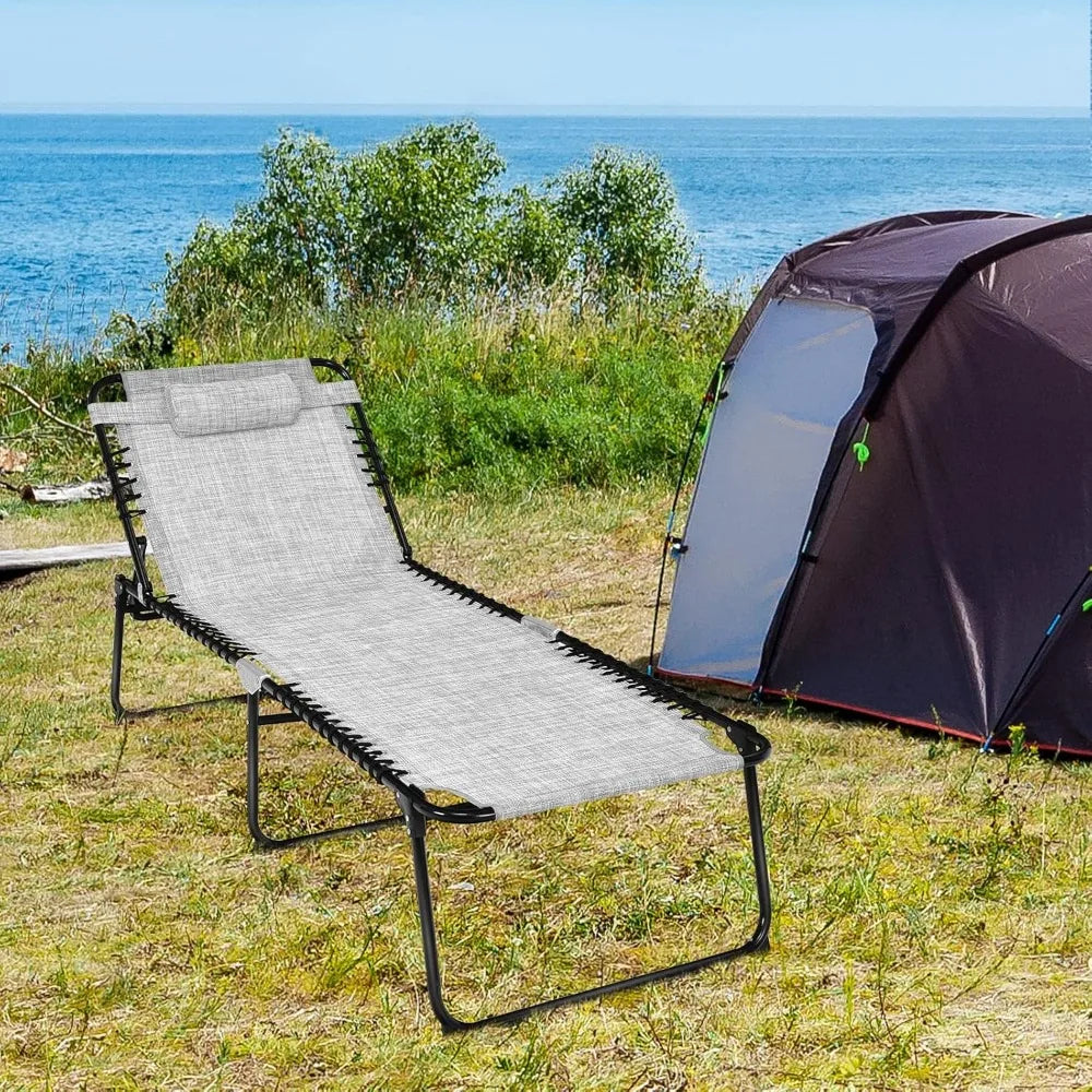 Portable Folding Lounge Chair Set for Outdoor Relaxation
