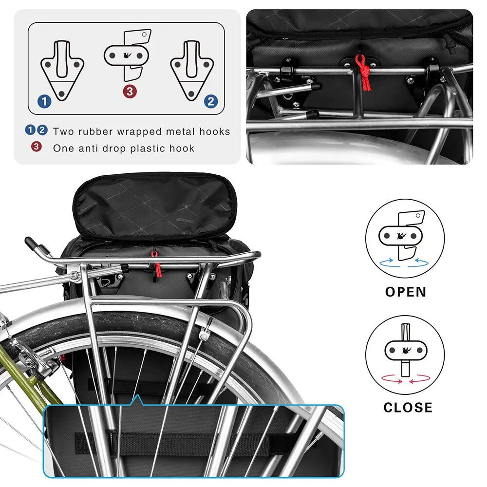 Rhinowalk Waterproof Bike Pannier Bag for Cycling Adventures