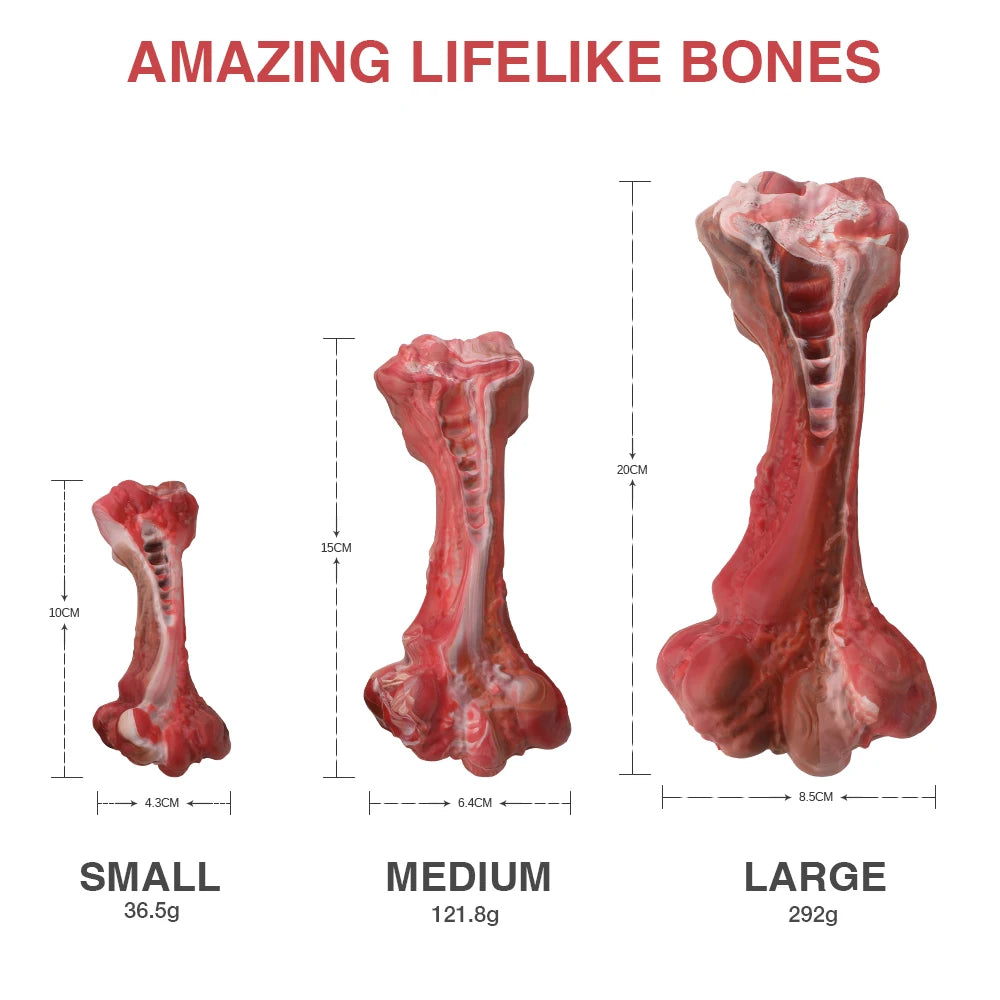MASBRILL Dog Toys Aggressive Chewers Large Dogs Bone Shaped Indestructible Nylon Toys