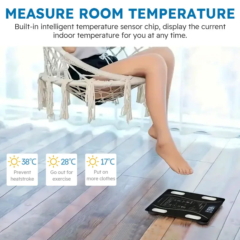 Smart Body Fat Scale Wireless LED Digital Bathroom Weight Scale