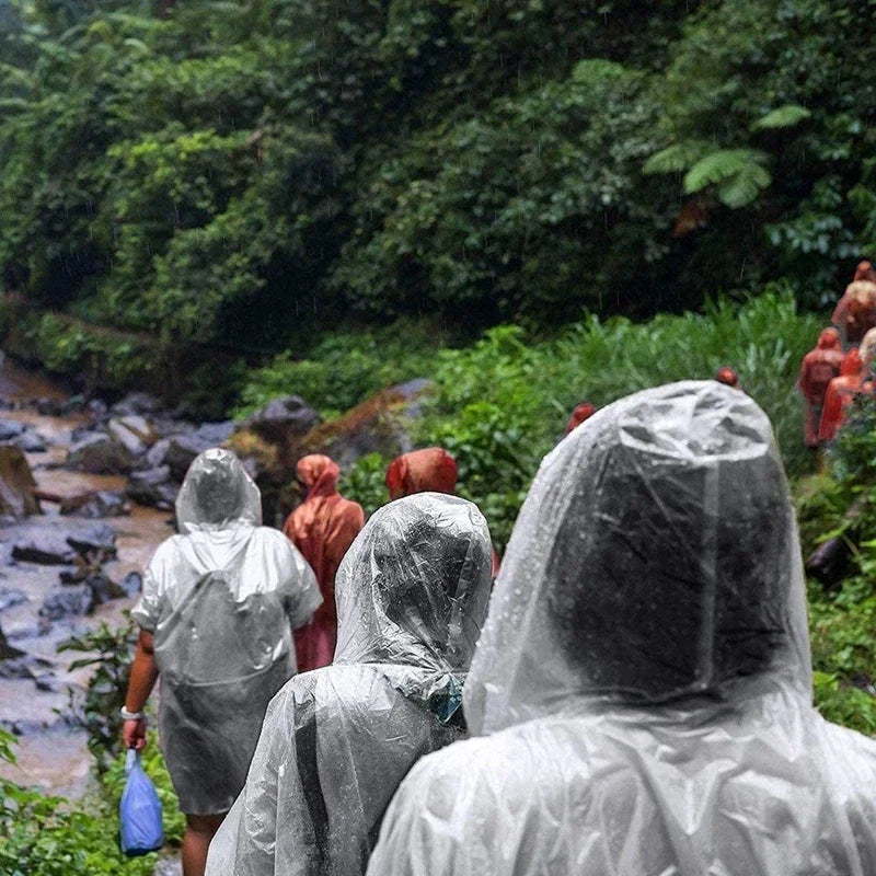 Transparent Emergency Waterproof Raincoat for Hiking, Sports Events