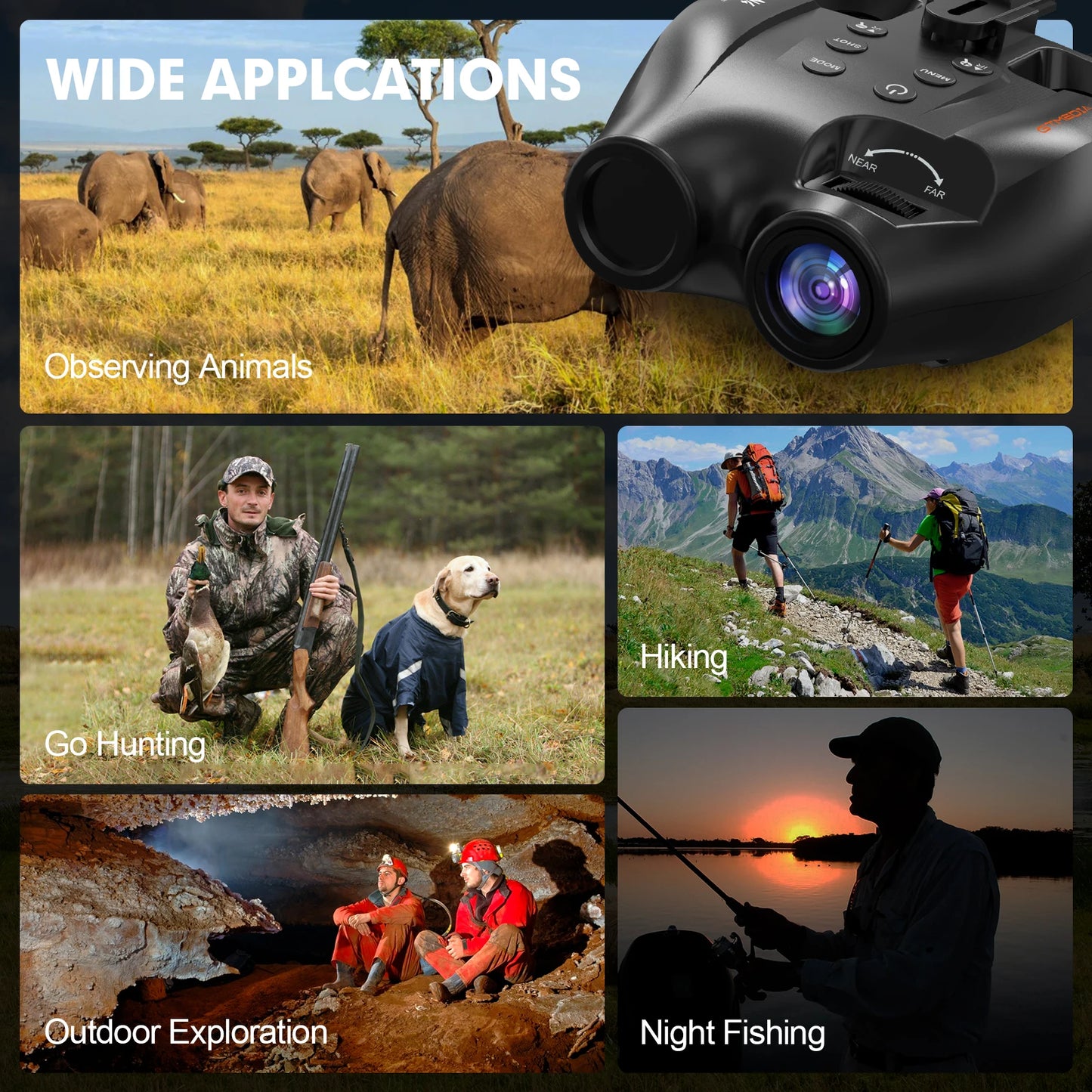 GTMEDIA N4 Night Vision Goggles with Infrared LED Technology
