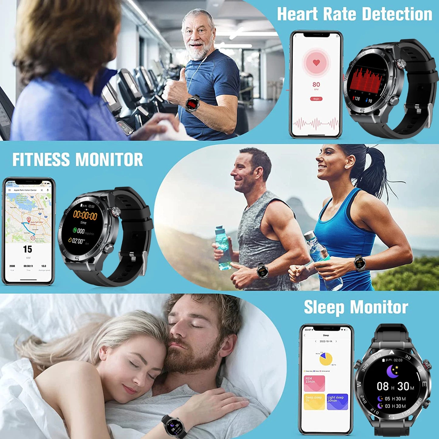 W&O X5 Pro Max Sports Smart Watch Man Woman BT Call Message NFC Health Monitor Watches For Android IOS