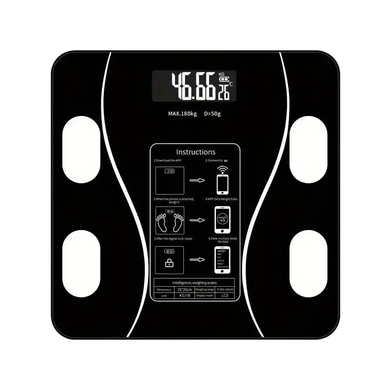 Smart Body Fat Scale Wireless LED Digital Bathroom Weight Scale