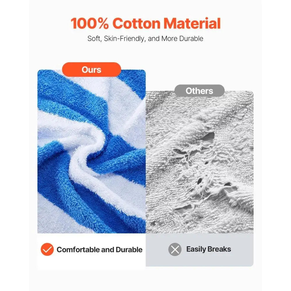 Large Cotton Plush Beach Towel Set of 4