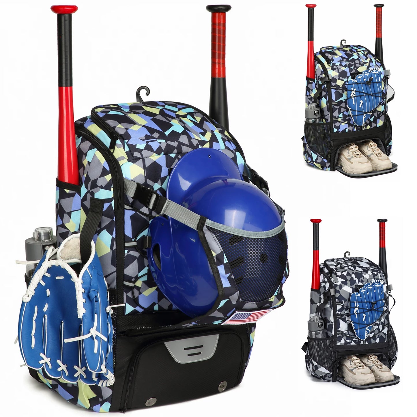 Baseball Backpack with Shoe Compartment for Youth Athletes